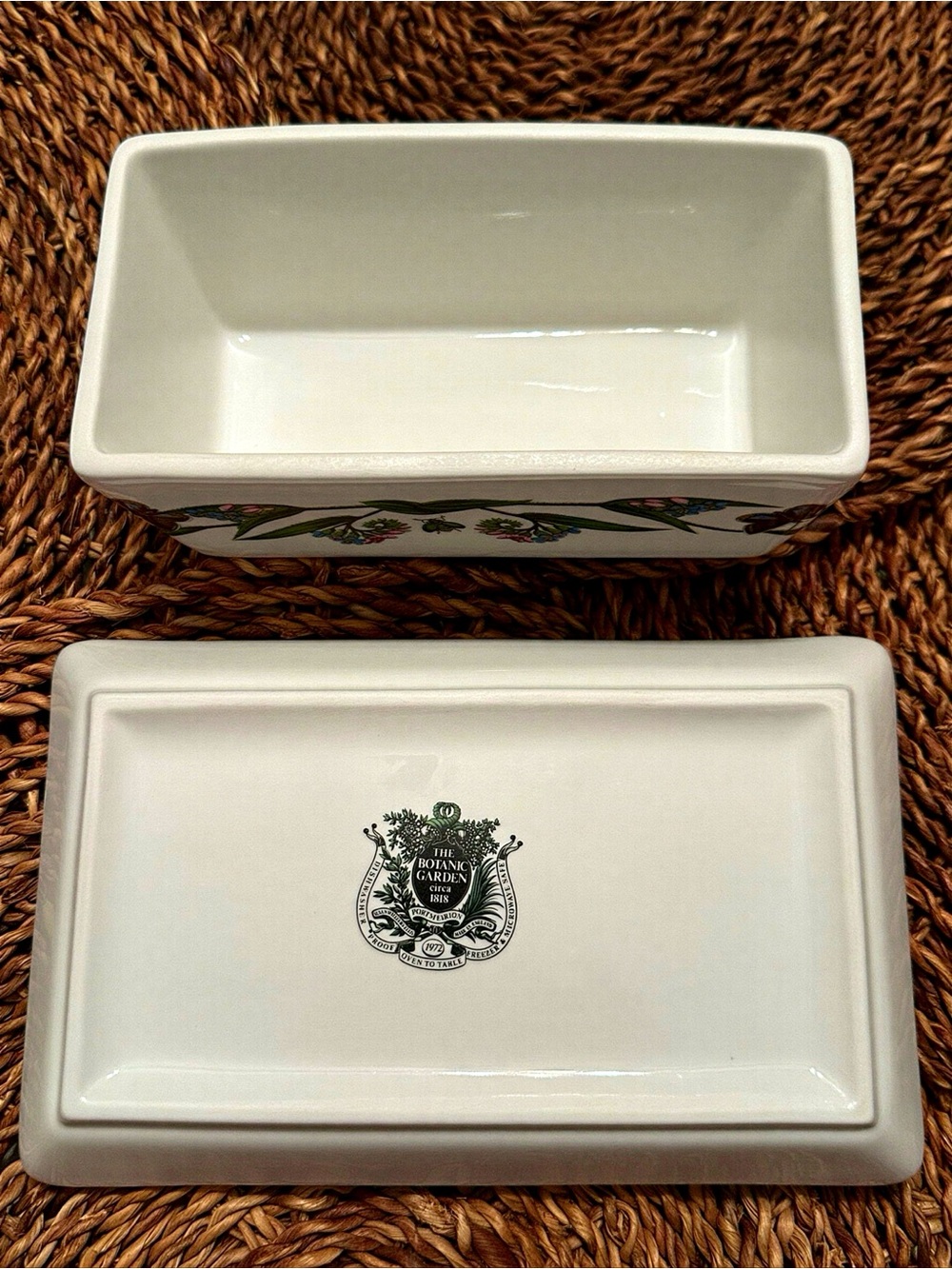 Vintage Portmeirion Botanic Garden (Lepidotum/Rhododendron) Covered Butter Dish - Picture 3 of 5